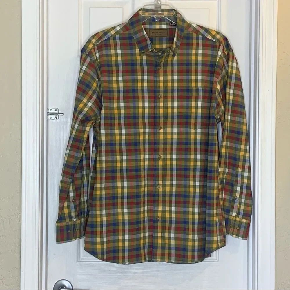 Clearwater Outfitters Shirt Men's Long Sleeve Multicolor Plaid Button-Up Size XL